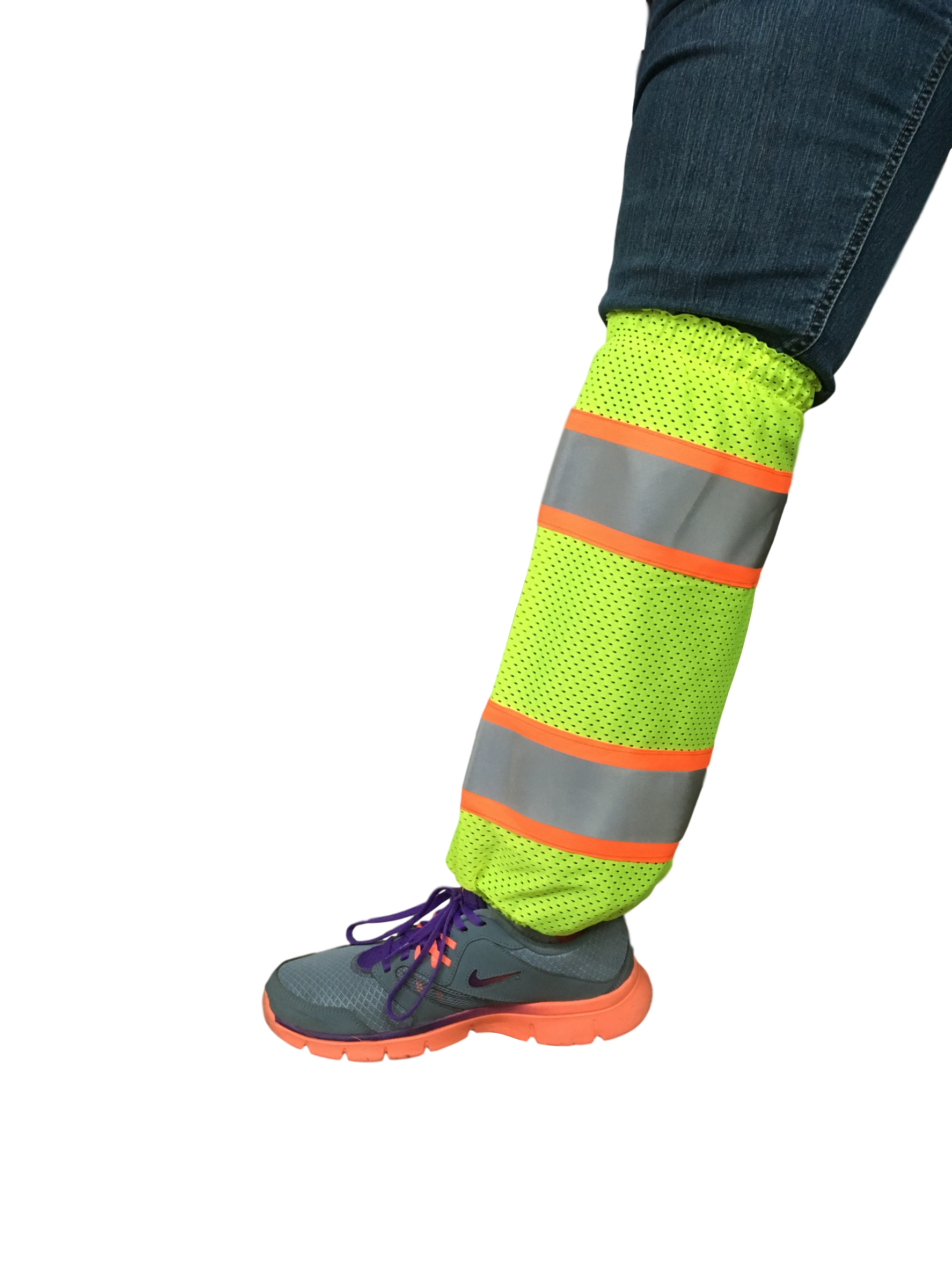 17 LONG GAITERS CLASS E LIME / SILVER REFLECTIV SAFETY APPAREL