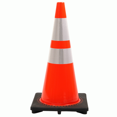 28 ORANGE TRAFFIC CONE REFL COLLARS 5#