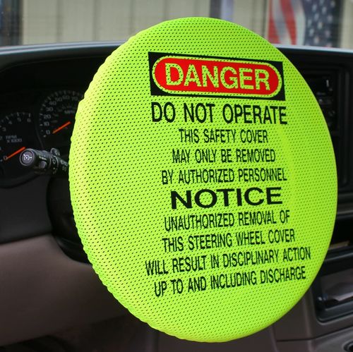 AMERIVIZ DANGER - LIME   MESH STEERING WHEEL COVER