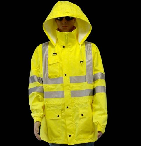 ANSI/ISEA 107-2015 Class 3 Type R Lime Jacket with 3M Scotchlite Reflective Tape Medium