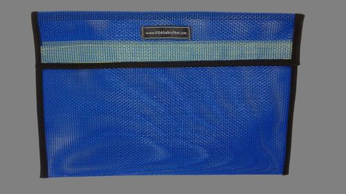 Ameri-Viz 12X18 VINYL COATED MESH VEST BAG - BLUE