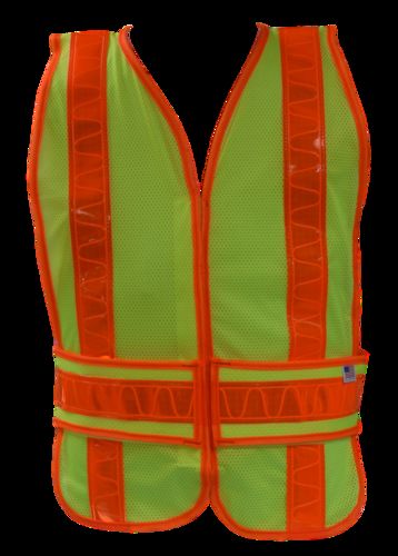 LIME ANSI VEST WITH CHEVONS AND ORAFOL REFLECTIVE