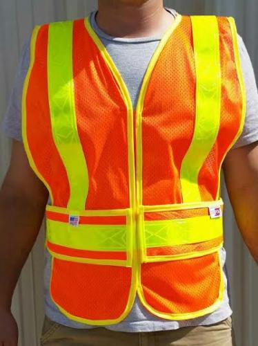 Ameri-Viz ANSI/OM-CHEV-VEST 2 LIME YELLOW REFLECTIVE TAPE