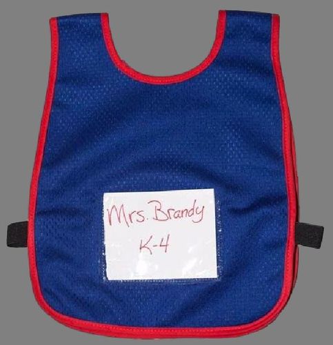 Ameri-Viz CHILDS VEST WITH SIGN POUCH - BLUE -RED TRIM