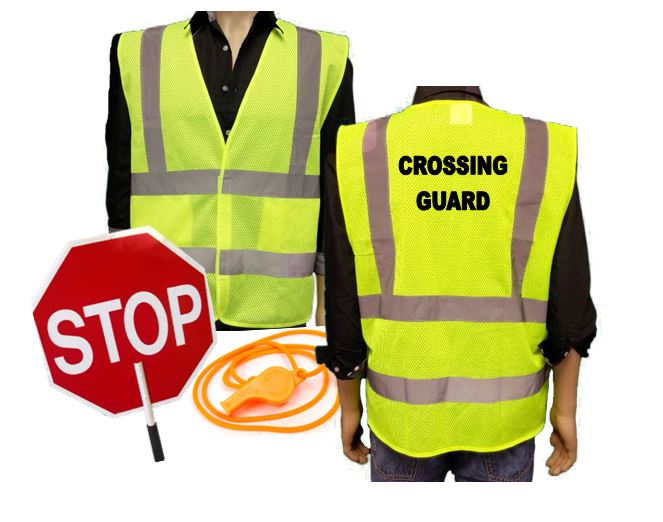 AmeriViz CROSSING GUARD KIT / VEST / PADDLE / WHISTLE SAFETY APPAREL