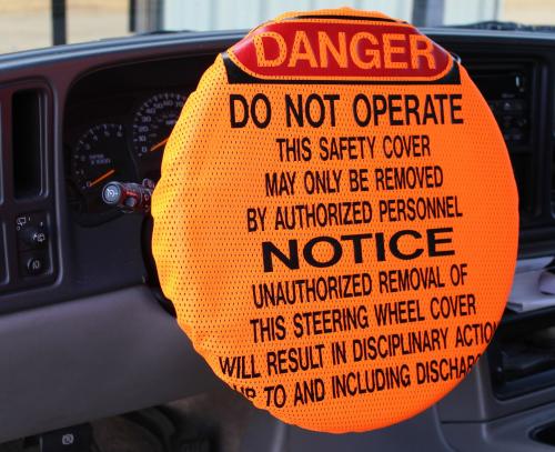 Ameri-Viz DANGER - ORANGE MESH STEERING WHEEL COVER