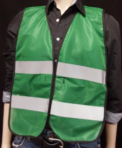 Ameri-Viz KELLY GREEN CERT VEST/SILVER STRIPES /CERT