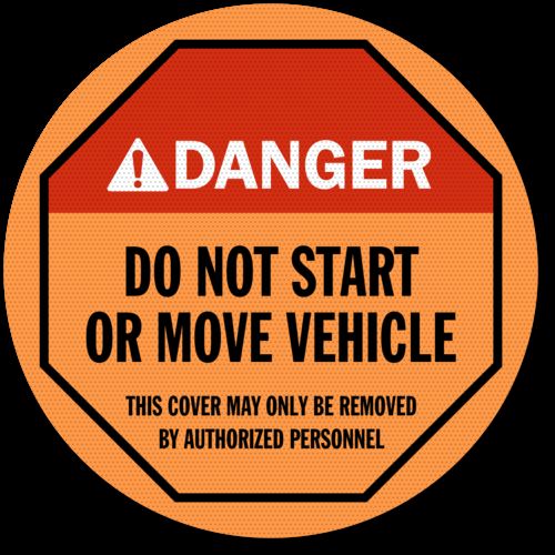 DANGER - ORG  MESH STEERING WHEEL COVER