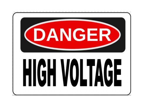 10X14 PSV/DANGER-HIGH VOLTAGE