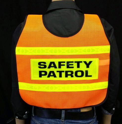 MTS Safety REFLECTIVE-ORANGE VEST/2SP/DIAG STRIPE/ADULT